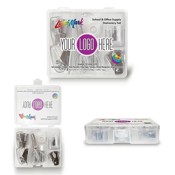 School & Office Supply Stationery Set with Full Color Decal... from ASI 67675 Liqui-Mark Corp