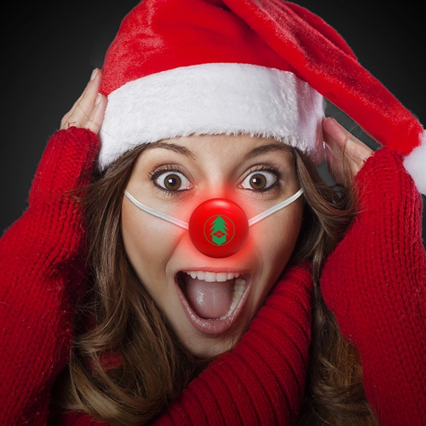 2" LED light-up clown nose made of red plastic.... from ASI 42016 Brighter Promotions Inc