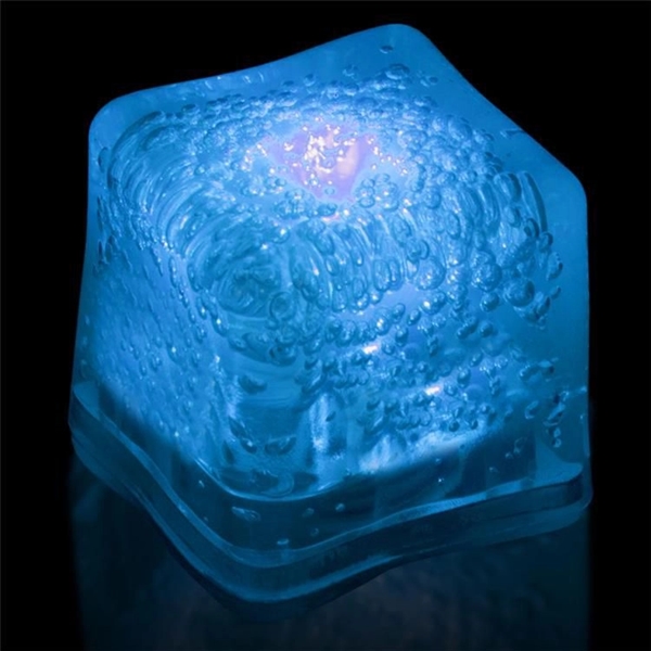 Frosted plastic blank ice cubes with LED lights and customization.... from ASI 42016 Brighter Promotions Inc / Chemical Light™ Liquid Light