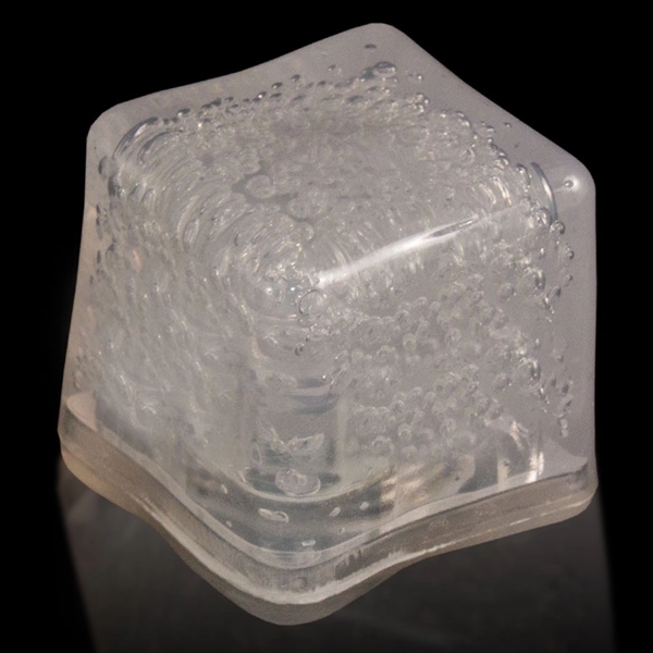 Frosted plastic blank ice cubes with LED lights and customization.... from ASI 42016 Brighter Promotions Inc / Chemical Light™ Liquid Light