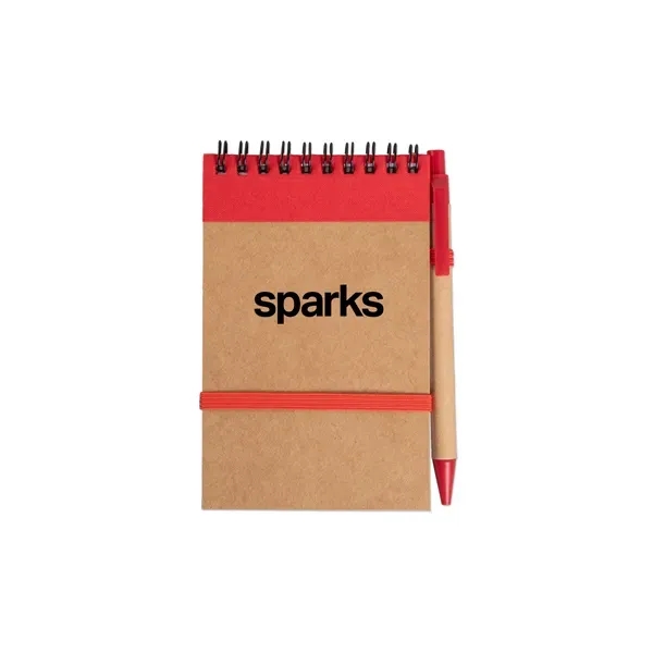 Kraft jotter with a pen, 100 pages, lined paper, and elastic... from ASI 98360 WOWLine / WOWLine®