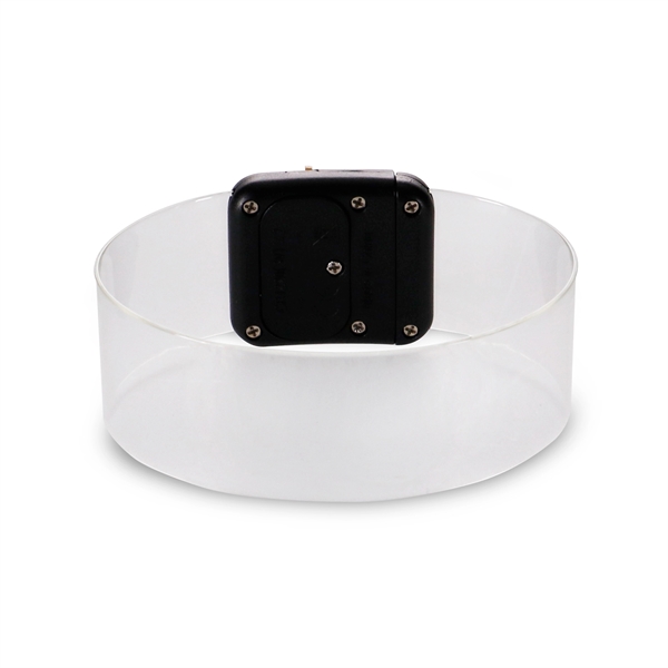 Clear magnetic bracelets with colorful LED lights.... from ASI 42016 Brighter Promotions Inc