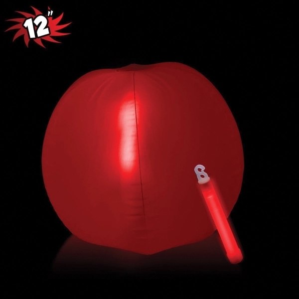 12" translucent beach ball with a glowing light stick inside.... from ASI 42016 Brighter Promotions Inc / Chemical Light™ Liquid Light
