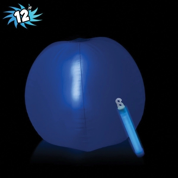 12" translucent beach ball with a glowing light stick inside.... from ASI 42016 Brighter Promotions Inc / Chemical Light™ Liquid Light
