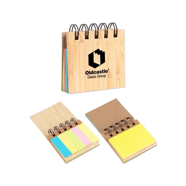 3" x 3" sticky notebook with 25 sticky note markers and... from ASI 98360 WOWLine / WOWLine®
