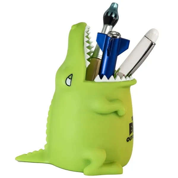 5.5" x 3" plastic alligator shaped pen holder.... from ASI 34415 Alpi International LTD