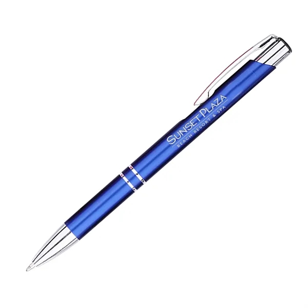 Executive pen with plunger style design and silver accents.... from ASI 52710 Lincoln Line