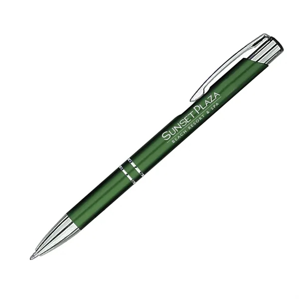 Executive pen with plunger style design and silver accents.... from ASI 52710 Lincoln Line