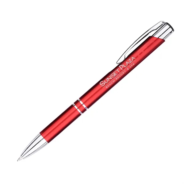 Executive pen with plunger style design and silver accents.... from ASI 52710 Lincoln Line