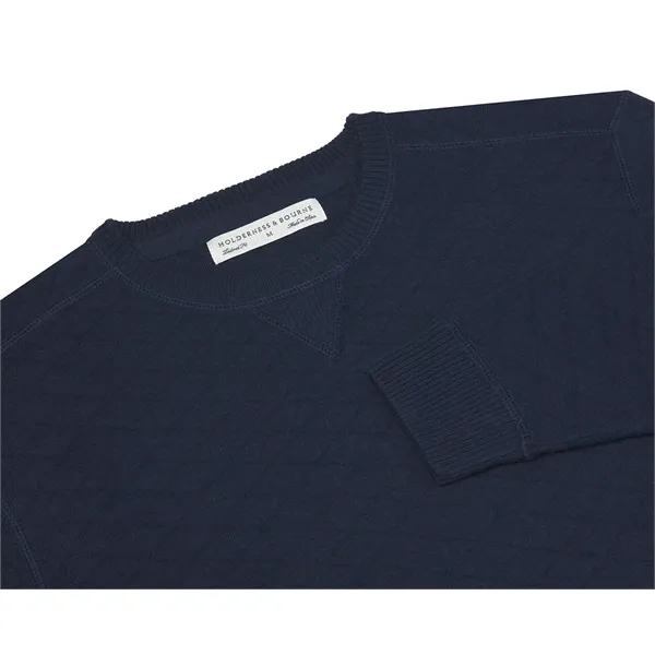 The Ward midweight Egyptian cotton jacquard crewneck sweater with banded hem... from ASI 38120 Ball Pro / Diversified Quality Kitchenware / Branded Apparel Designs