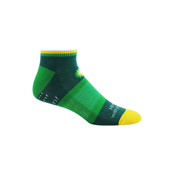 Pantone matched performance ankle sock made of nylon, cotton, and spandex,... from ASI 45657 Pop! Promos