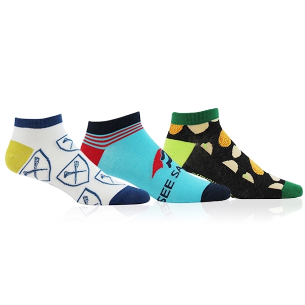 Pantone matched ankle socks made of nylon, cotton, and spandex, woven... from ASI 45657 Pop! Promos