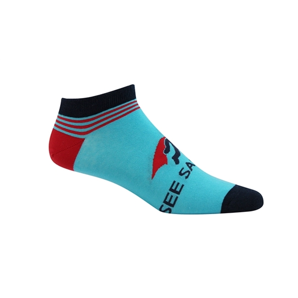 Pantone matched ankle socks made of nylon, cotton, and spandex, woven... from ASI 45657 Pop! Promos