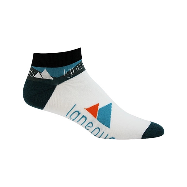 Pantone matched ankle socks made of nylon, cotton, and spandex, woven... from ASI 45657 Pop! Promos