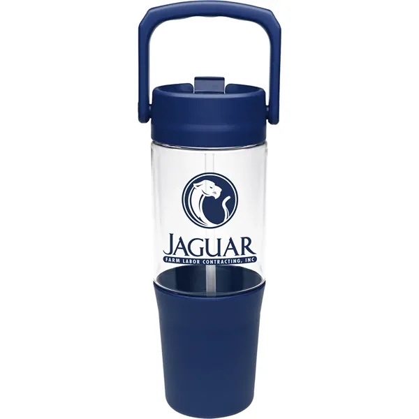 40 oz. Quencher Collection: Made from recycled plastic, single-walled, flip-up straw,... from ASI 71920 Moderne Glass Company Inc / Glass America®