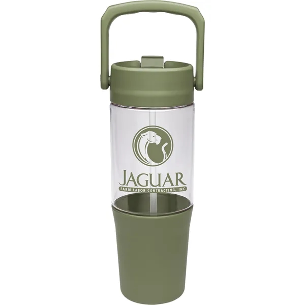 40 oz. Quencher Collection: Made from recycled plastic, single-walled, flip-up straw,... from ASI 71920 Moderne Glass Company Inc / Glass America®