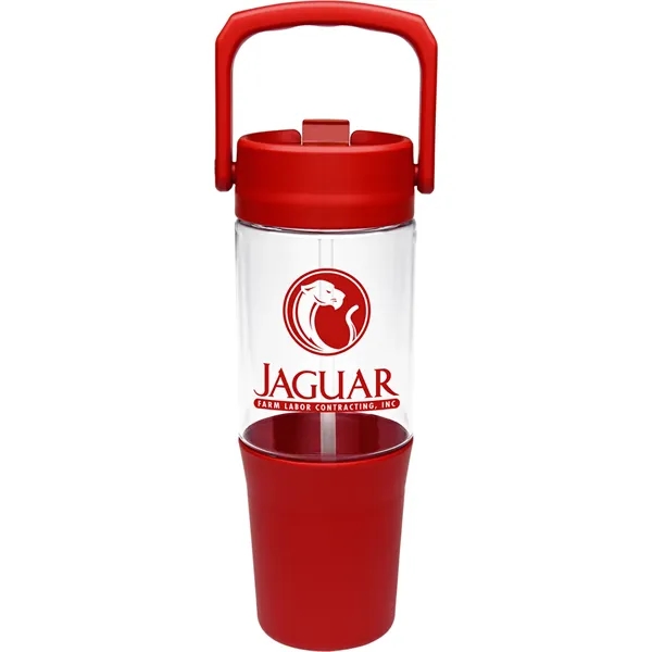 40 oz. Quencher Collection: Made from recycled plastic, single-walled, flip-up straw,... from ASI 71920 Moderne Glass Company Inc / Glass America®