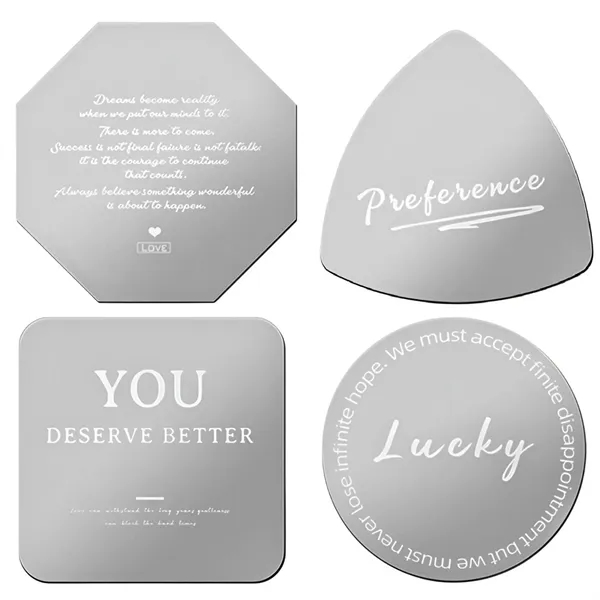 Silver stainless steel with EVA base coaster plus laser engraving on... from ASI 37218 Athena Promo (tm)