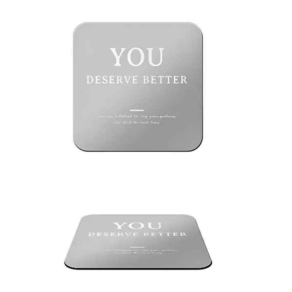 Silver stainless steel with EVA base coaster plus laser engraving on... from ASI 37218 Athena Promo (tm)