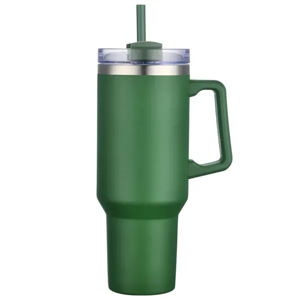 40 oz tumbler w/ handle & straw, insulated... from ASI 36558 Aprons, Etc.