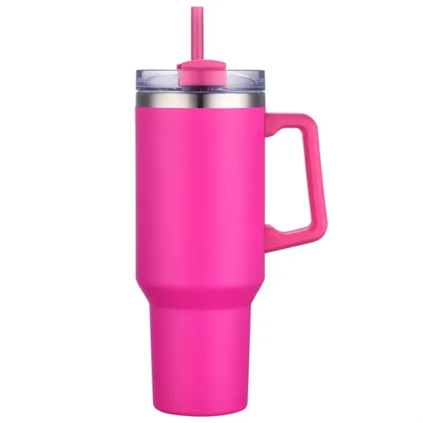 40 oz tumbler w/ handle & straw, insulated... from ASI 36558 Aprons, Etc.