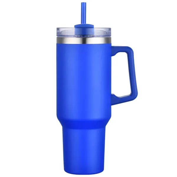 40 oz tumbler w/ handle & straw, insulated... from ASI 36558 Aprons, Etc.