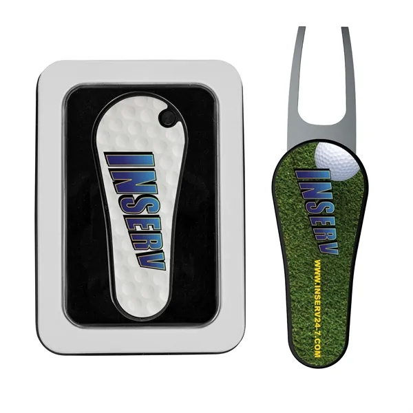 Golf divot too in deluxe window gift tin.... from ASI 52263 EMT
