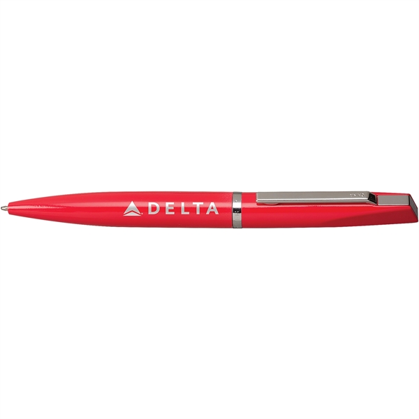 Twist-action metal executive pen with colorful barrel, silver accents, engraving and... from ASI 61966 HPG / Hub Pen