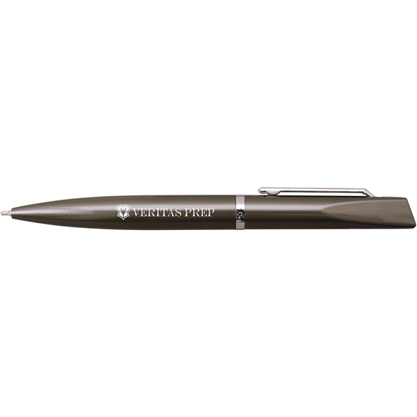 Twist-action metal executive pen with colorful barrel, silver accents, engraving and... from ASI 61966 HPG / Hub Pen