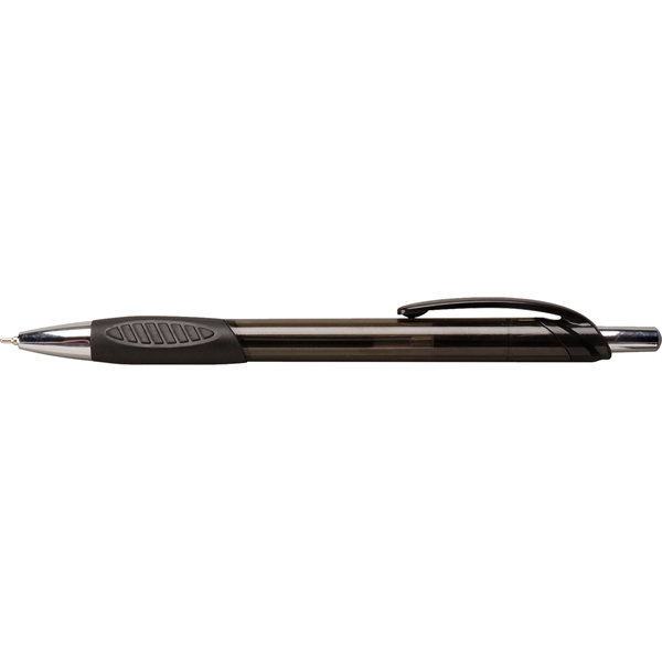 A sleek, modern style plastic ballpoint pen in vibrant brights, rubber... from ASI 61966 HPG / Hub Pen