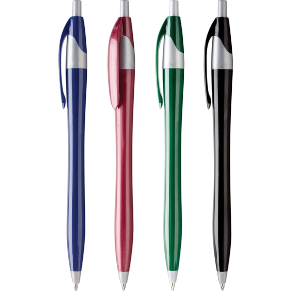 Javalina Corporate Pen has an hourglass shape, corporate colors w/gray accents... from ASI 61966 HPG / Hub Pen