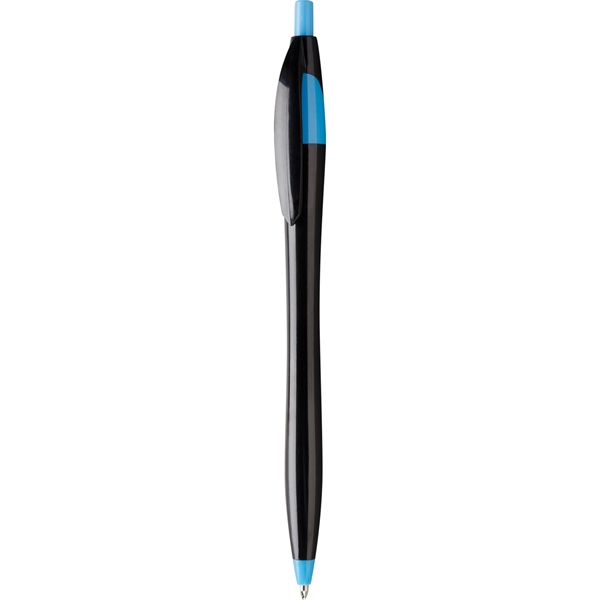 Javalina Midnight Ballpoint Pen has an hourglass shaped black barrel with... from ASI 61966 HPG / Hub Pen