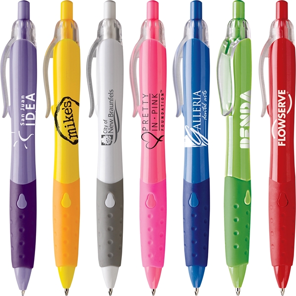 Piper ballpoint pen has an oversized hourglass shape and features a... from ASI 61966 HPG / Hub Pen
