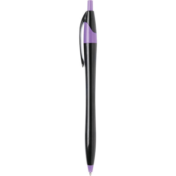 Javalina Midnight Ballpoint Pen has an hourglass shaped black barrel with... from ASI 61966 HPG / Hub Pen