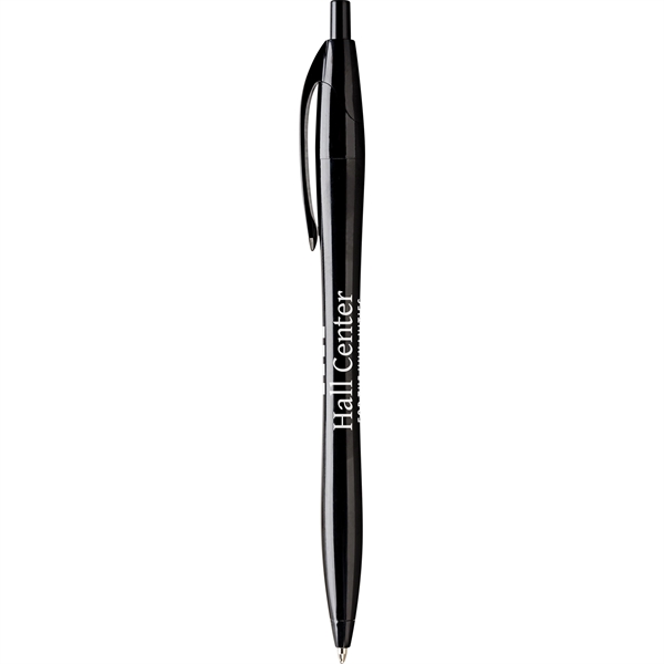 Javalina Midnight Ballpoint Pen has an hourglass shaped black barrel with... from ASI 61966 HPG / Hub Pen