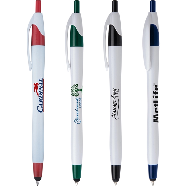 Javalina Classic Stylus Pen comes in Hourglass shaped White barrels with... from ASI 61966 HPG / Hub Pen