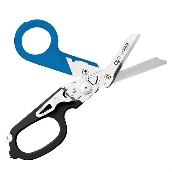 Multifunctional folding medical shears that include strap cutter, ruler, oxygen tank... from ASI 46170 Compass Industries Inc