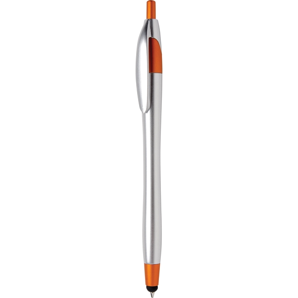 Javalina Chrome Stylus pen has an hourglass shape, stylus tip, brushed... from ASI 61966 HPG / Hub Pen