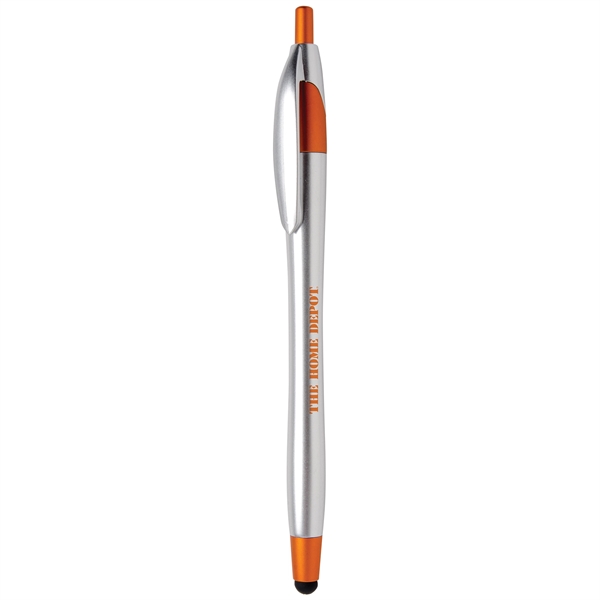 Javalina Chrome Stylus pen has an hourglass shape, stylus tip, brushed... from ASI 61966 HPG / Hub Pen