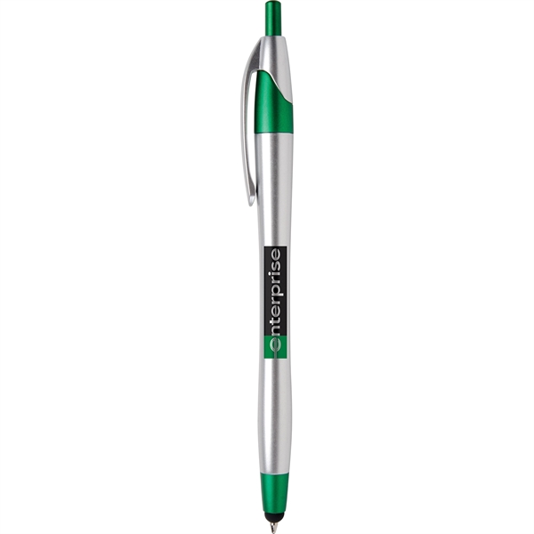 Javalina Chrome Stylus pen has an hourglass shape, stylus tip, brushed... from ASI 61966 HPG / Hub Pen