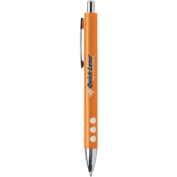 Hulo features Chrome Trim, Raised white dot grip, strong click-action retraction... from ASI 61966 HPG / Hub Pen