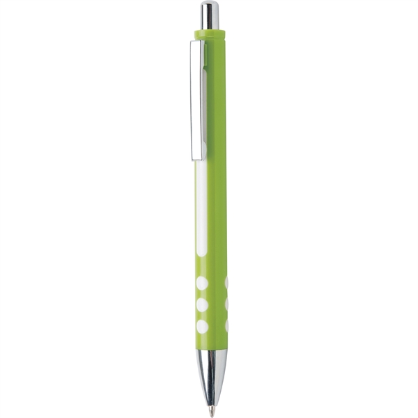 Hulo features Chrome Trim, Raised white dot grip, strong click-action retraction... from ASI 61966 HPG / Hub Pen