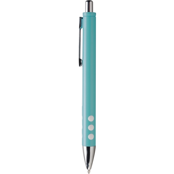 Hulo features Chrome Trim, Raised white dot grip, strong click-action retraction... from ASI 61966 HPG / Hub Pen