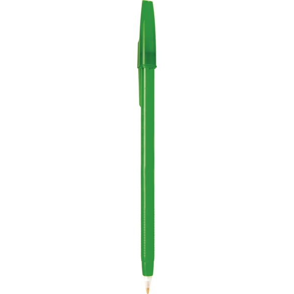 Translucent Stick plastic pen is offered in 4 stylish colors with... from ASI 61966 HPG / Hub Pen
