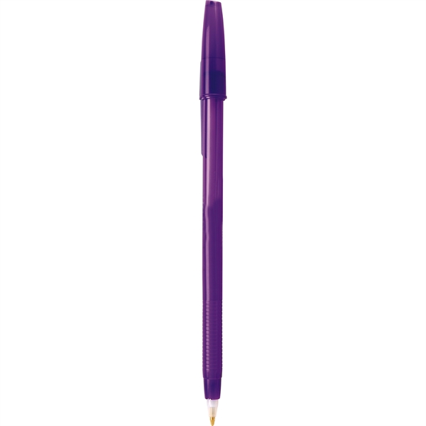 Translucent Stick plastic pen is offered in 4 stylish colors with... from ASI 61966 HPG / Hub Pen