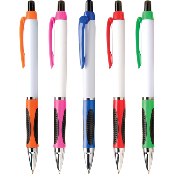 Sprite ballpoint pen features several hot colors with black and chrome... from ASI 61966 HPG / Hub Pen