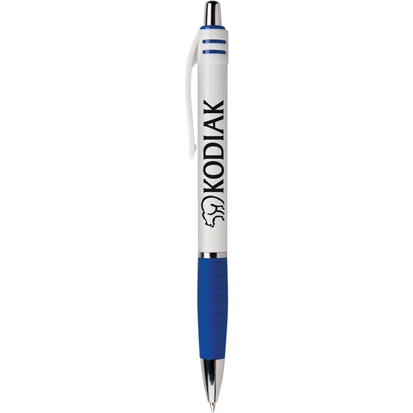 Paradiso ballpoint pen features a great shape, white barrel, silver accents,... from ASI 61966 HPG / Hub Pen