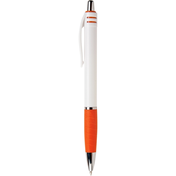 Paradiso ballpoint pen features a great shape, white barrel, silver accents,... from ASI 61966 HPG / Hub Pen