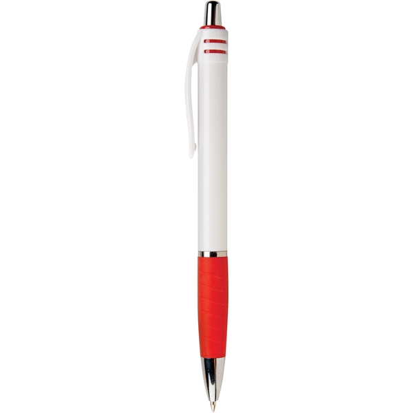 Paradiso ballpoint pen features a great shape, white barrel, silver accents,... from ASI 61966 HPG / Hub Pen