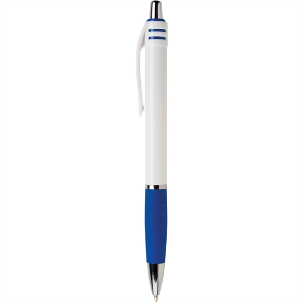 Paradiso ballpoint pen features a great shape, white barrel, silver accents,... from ASI 61966 HPG / Hub Pen